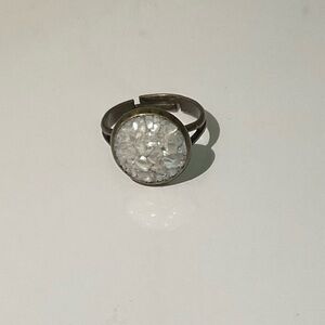Crushed Pearl Brass Ring